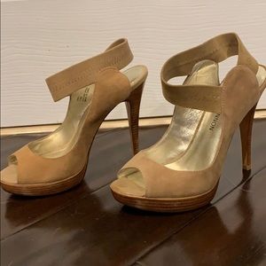 Michael Shannon Suede Heeled Sandals